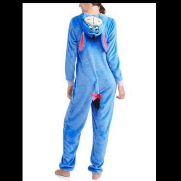 Disney Eeyore Blue Fleece Sleepwear Sz Medium 12.12 - Picture 9 of 13